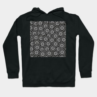 gray circles with black medium scale Hoodie